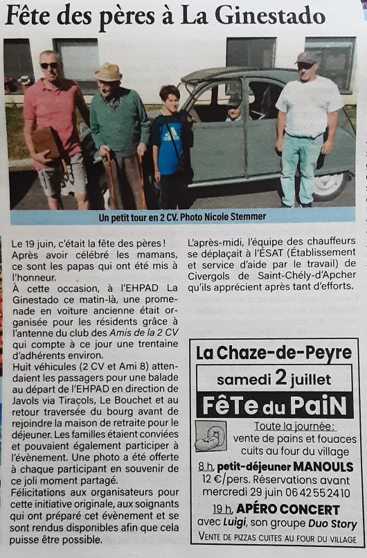 tour en 2 cv à la Ginestado