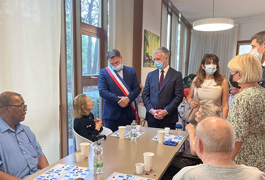 Visite de Jean Christophe Combes à l'Ehpad COS Jacques Barrot