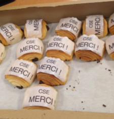 Les pains au chocolats offerts par le CSE.