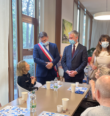 Visite de Jean Christophe Combes à l'Ehpad COS Jacques Barrot
